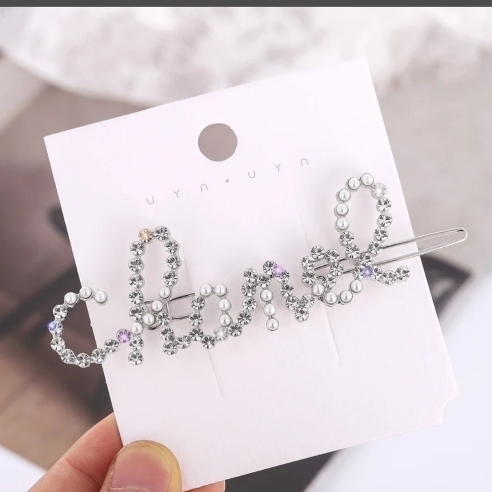 Pearl & Rhinestone Hair Clip - Gold or Silver‎ NEW